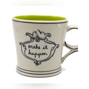 Molly Hatch Anthropologie Make It happen Crown Green Stripe Mug